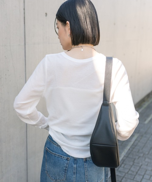 RIVE DROITE(リヴドロワ)の「UネックテレコロンTee(Tシャツ/カットソー・レディース・オフホワイト/ブラック/レッド・FREE)」の12枚目の写真