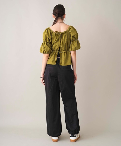 COMMRE（コムル）の「【前後2WAY】ペプラムリボンブラウス（シャツ/ブラウス・レディース・グリーン/ピンク/ブラック系その他・FREE）」の19枚目の写真