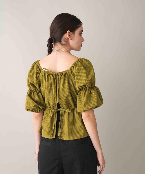 COMMRE（コムル）の「【前後2WAY】ペプラムリボンブラウス（シャツ/ブラウス・レディース・グリーン/ピンク/ブラック系その他・FREE）」の17枚目の写真