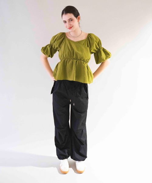 COMMRE（コムル）の「【前後2WAY】ペプラムリボンブラウス（シャツ/ブラウス・レディース・グリーン/ピンク/ブラック系その他・FREE）」の22枚目の写真