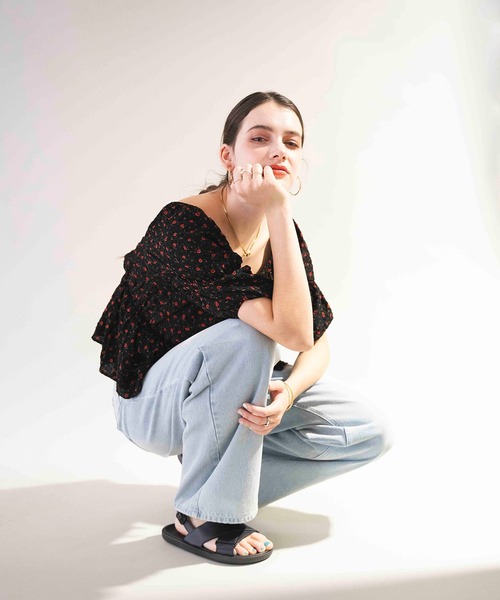 COMMRE（コムル）の「【前後2WAY】ペプラムリボンブラウス（シャツ/ブラウス・レディース・グリーン/ピンク/ブラック系その他・FREE）」の8枚目の写真