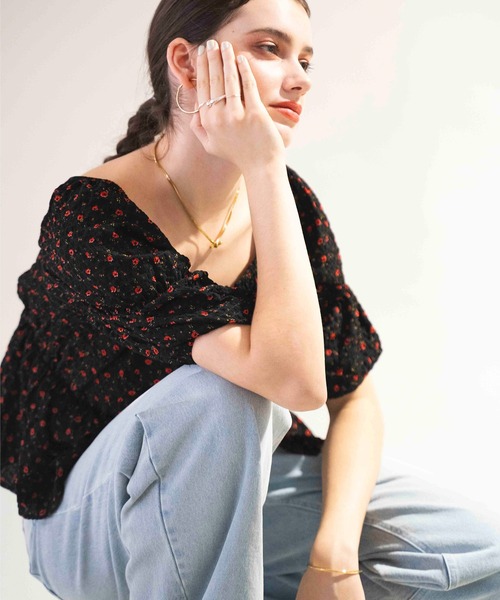 COMMRE（コムル）の「【前後2WAY】ペプラムリボンブラウス（シャツ/ブラウス・レディース・グリーン/ピンク/ブラック系その他・FREE）」の9枚目の写真