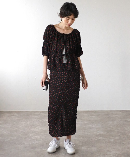 COMMRE（コムル）の「【前後2WAY】ペプラムリボンブラウス（シャツ/ブラウス・レディース・グリーン/ピンク/ブラック系その他・FREE）」の13枚目の写真