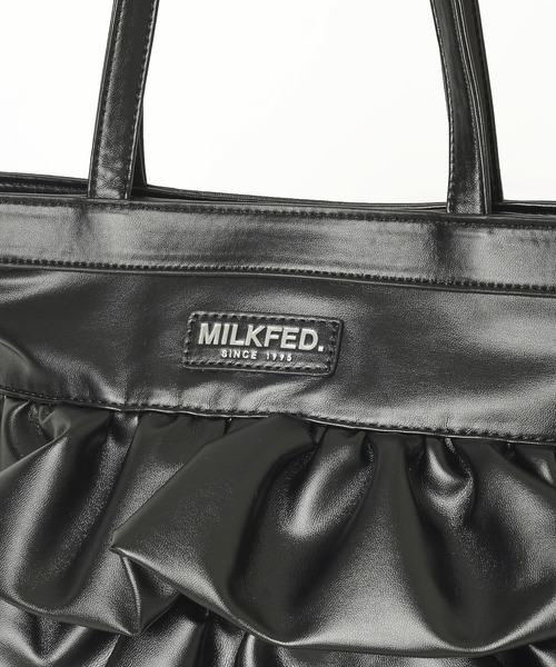 MILKFED.（ミルクフェド）の「TIERED RUFFLE TOTE（トートバッグ・レディース・ホワイト/ライトピンク/ブラック・ONE SIZE）」の6枚目の写真