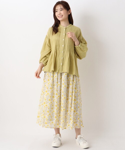 one'sterrace（ワンズテラス）の「フラワーライン スカート（スカート・レディース・レッド系9/アイボリー系8/ブルー系その他7・00）」の11枚目の写真