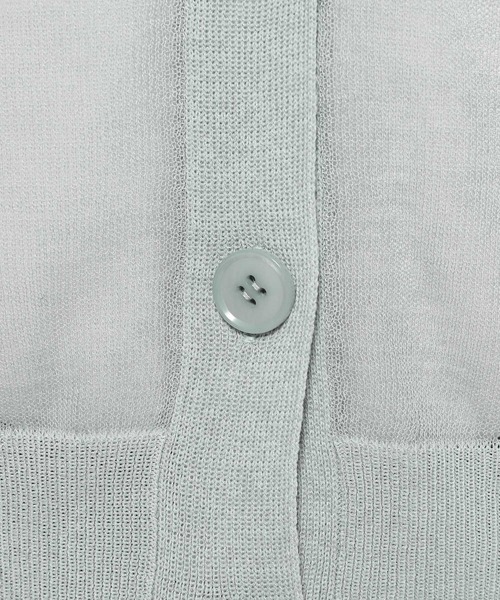 mysty woman（ミスティウーマン）の「シアーボリュームスリーブカーディガン　111659（カーディガン/ボレロ・レディース・オフホワイト/ライトグリーン/ライトベージュ/ブラック・FREE）」の8枚目の写真