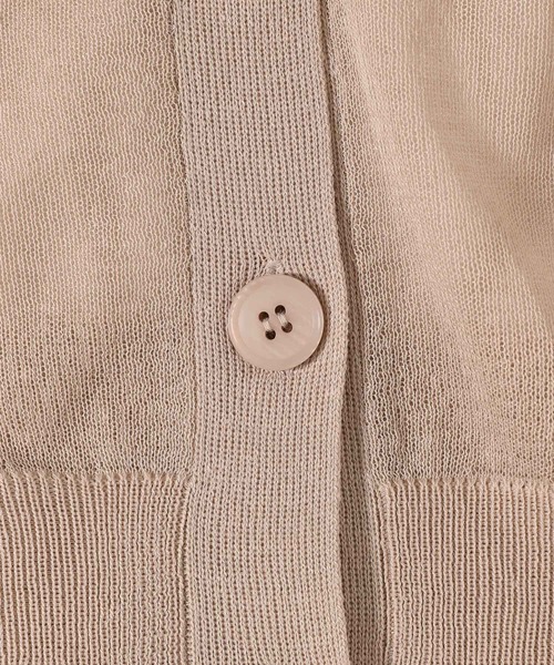 mysty woman（ミスティウーマン）の「シアーボリュームスリーブカーディガン　111659（カーディガン/ボレロ・レディース・オフホワイト/ライトグリーン/ライトベージュ/ブラック・FREE）」の9枚目の写真