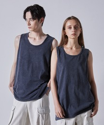 レディースのタンクトップ（ブルー・ネイビー/青色系）ファッション