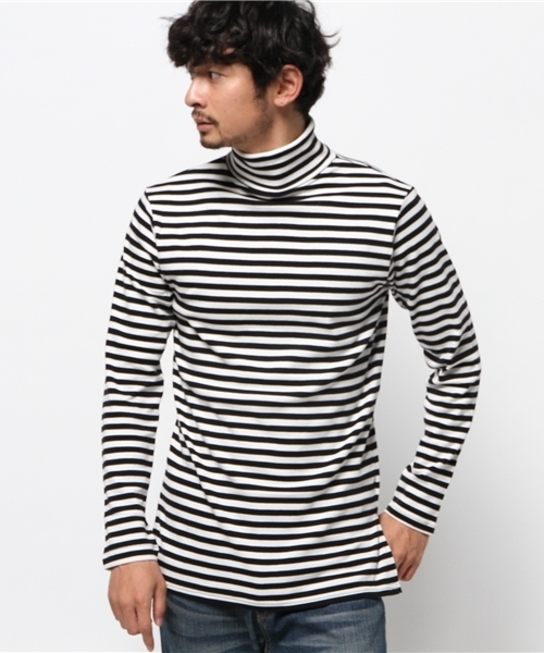 WEGO（ウィゴー）の「WEGO/スムースタートルネックロングTシャツ（Tシャツ/カットソー・メンズ・ホワイト/ブラック/ホワイト系その他・LARGE/MEDIUM）」の13枚目の写真