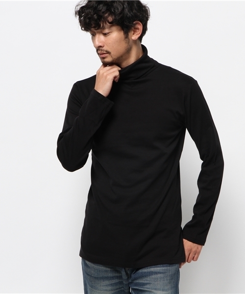 WEGO（ウィゴー）の「WEGO/スムースタートルネックロングTシャツ（Tシャツ/カットソー・メンズ・ホワイト/ブラック/ホワイト系その他・LARGE/MEDIUM）」の11枚目の写真