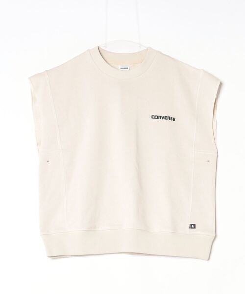 CONVERSE(コンバース)の「コンバース NS SWEAT TP_(スウェット・レディース・ライトグレー/スモークピンク/ライトベージュ・M/L)」の3枚目の写真