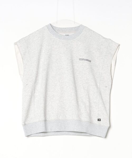 CONVERSE(コンバース)の「コンバース NS SWEAT TP_(スウェット・レディース・ライトグレー/スモークピンク/ライトベージュ・M/L)」の2枚目の写真