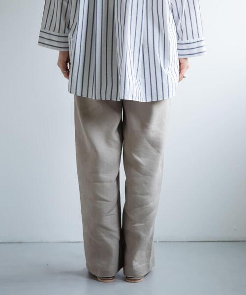 FORK&SPOON(フォークアンドスプーン)の「FORK&SPOON ヘンプ混イージーパンツ(その他パンツ・レディース・ベージュ/チャコールグレー・1/2)」の22枚目の写真