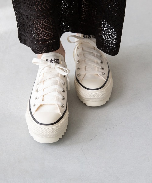 CONVERSE（コンバース）の「CONVERSE ALL STAR SHARKSOLE　コンバース オールスター シャークソール ローカット（スニーカー・レディース・ブラック/ピンク/ホワイト・22.0cm/22.5cm/23.0cm/23.5cm/24.0cm/24.5cm/25.0cm）」の4枚目の写真