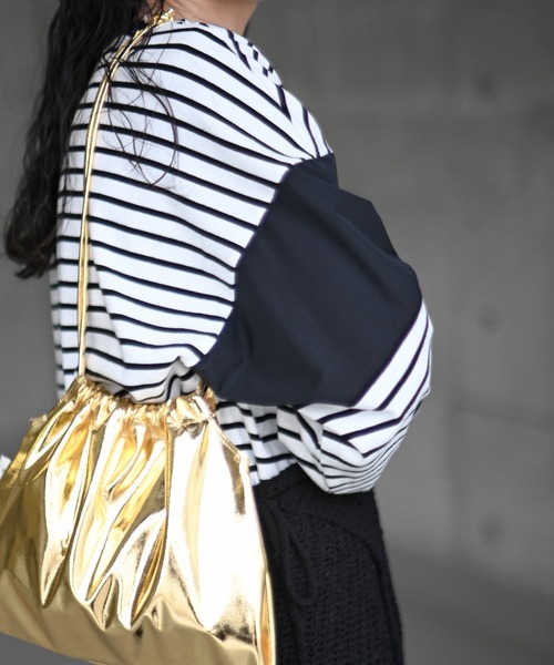 Marient(マリエント)の「ドッキングボーダーTEE 2(Tシャツ/カットソー・レディース・ブラック/イエロー/ブルー・FREE)」の7枚目の写真