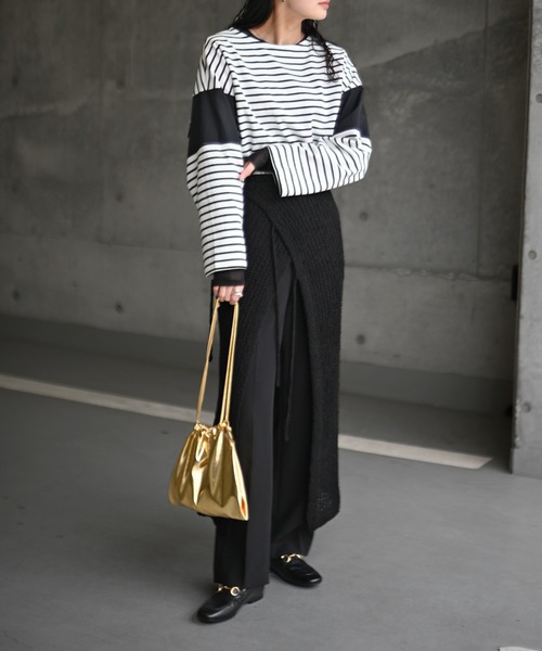 Marient(マリエント)の「ドッキングボーダーTEE 2(Tシャツ/カットソー・レディース・ブラック/イエロー/ブルー・FREE)」の10枚目の写真