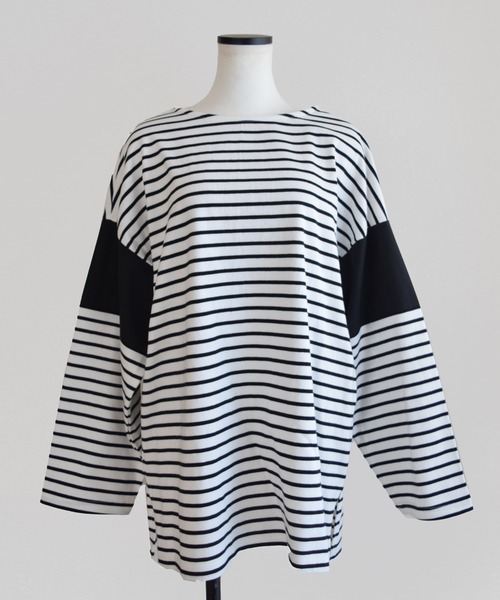 Marient(マリエント)の「ドッキングボーダーTEE 2(Tシャツ/カットソー・レディース・ブラック/イエロー/ブルー・FREE)」の12枚目の写真