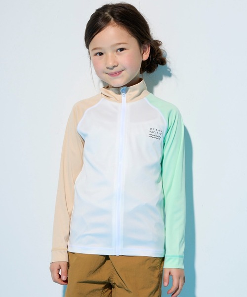 ラッシュガード　スピード　ベージュ セール】[UVカット機能付き]【Speedo】ラッシュガード（KIDS