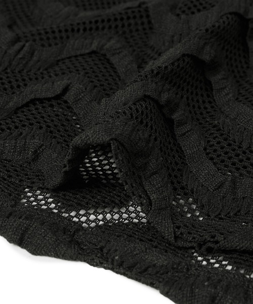 ADAM ET ROPE'（アダムエロペ）の「カットメッシュスカート（スカート・レディース・ブラック/ホワイト・FREE）」の16枚目の写真