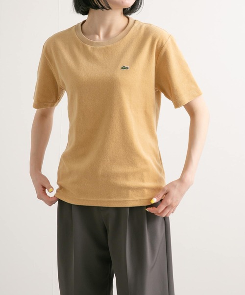 LACOSTE(ラコステ)の「『別注』LACOSTE×DOORS パイルクルーネックTシャツ(Tシャツ/カットソー・レディース・ピンク/ホワイト/ベージュ/ネイビー・FREE)」の18枚目の写真