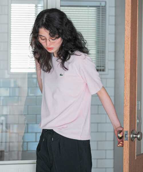 LACOSTE(ラコステ)の「『別注』LACOSTE×DOORS パイルクルーネックTシャツ(Tシャツ/カットソー・レディース・ピンク/ホワイト/ベージュ/ネイビー・FREE)」の19枚目の写真
