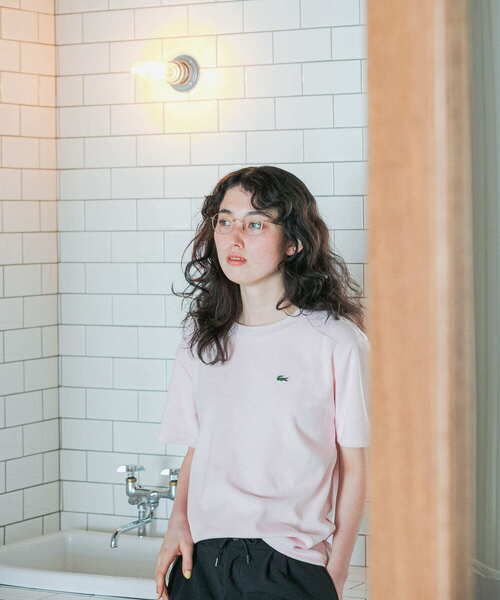 LACOSTE(ラコステ)の「『別注』LACOSTE×DOORS パイルクルーネックTシャツ(Tシャツ/カットソー・レディース・ピンク/ホワイト/ベージュ/ネイビー・FREE)」の20枚目の写真