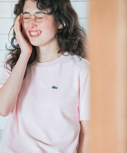 LACOSTE(ラコステ)の「『別注』LACOSTE×DOORS パイルクルーネックTシャツ(Tシャツ/カットソー・レディース・ピンク/ホワイト/ベージュ/ネイビー・FREE)」の22枚目の写真