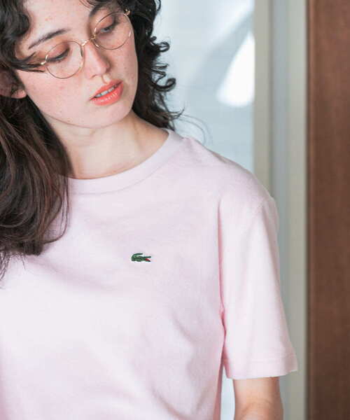 LACOSTE(ラコステ)の「『別注』LACOSTE×DOORS パイルクルーネックTシャツ(Tシャツ/カットソー・レディース・ピンク/ホワイト/ベージュ/ネイビー・FREE)」の11枚目の写真