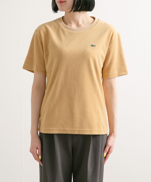 LACOSTE(ラコステ)の「『別注』LACOSTE×DOORS パイルクルーネックTシャツ(Tシャツ/カットソー・レディース・ピンク/ホワイト/ベージュ/ネイビー・FREE)」の15枚目の写真