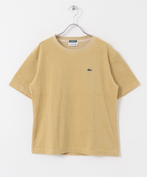 LACOSTE(ラコステ)の「『別注』LACOSTE×DOORS パイルクルーネックTシャツ(Tシャツ/カットソー・レディース・ピンク/ホワイト/ベージュ/ネイビー・FREE)」の7枚目の写真