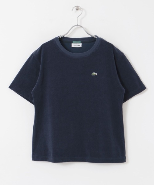 LACOSTE(ラコステ)の「『別注』LACOSTE×DOORS パイルクルーネックTシャツ(Tシャツ/カットソー・レディース・ピンク/ホワイト/ベージュ/ネイビー・FREE)」の9枚目の写真