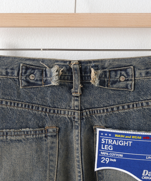DAIRIKU(ダイリク)の「【DAIRIKU / ダイリク】Straight Denim Pants(デニムパンツ・メンズ・ブラック/ブルー・SMALL/MEDIUM)」の6枚目の写真