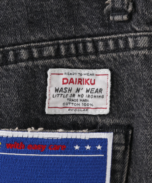 DAIRIKU(ダイリク)の「【DAIRIKU / ダイリク】Straight Denim Pants(デニムパンツ・メンズ・ブラック/ブルー・SMALL/MEDIUM)」の9枚目の写真