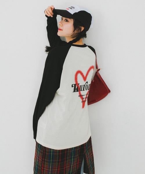nemne store(ネンネストア)の「【nemne store × My Melody & Kuromiコラボアイテム】ハートモチーフラグランロンT(Tシャツ/カットソー・レディース・ブラック/ネイビー・SMALL/MEDIUM)」の15枚目の写真