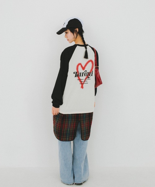 nemne store(ネンネストア)の「【nemne store × My Melody & Kuromiコラボアイテム】ハートモチーフラグランロンT(Tシャツ/カットソー・レディース・ブラック/ネイビー・SMALL/MEDIUM)」の19枚目の写真