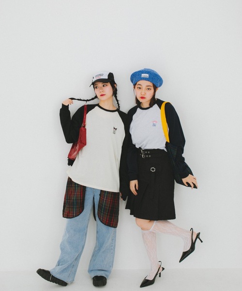 nemne store(ネンネストア)の「【nemne store × My Melody & Kuromiコラボアイテム】ハートモチーフラグランロンT(Tシャツ/カットソー・レディース・ブラック/ネイビー・SMALL/MEDIUM)」の11枚目の写真