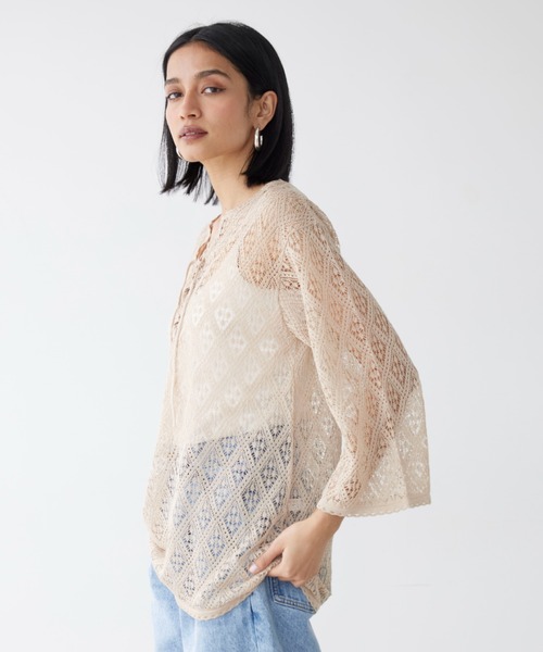 ALEXIA STAM（アリシアスタン）の「Slit Sleeve Knit Top