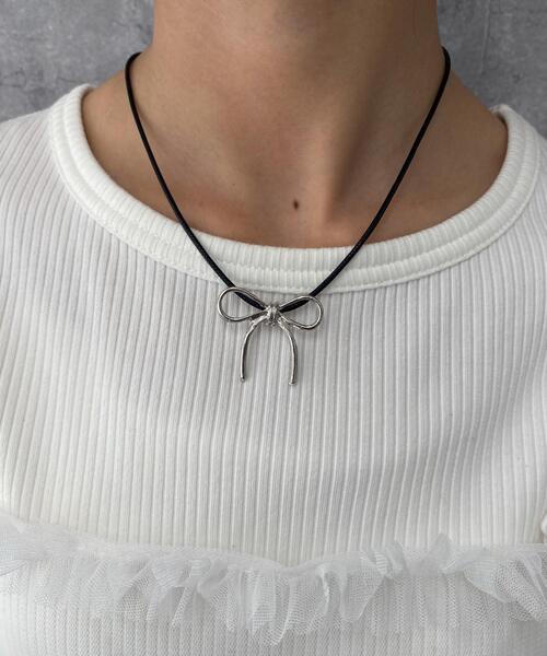 WEGO（ウィゴー）の「WEGO/リボンモチーフアソートネックレス（ネックレス・レディース・その他1/その他2・FREE）」の2枚目の写真