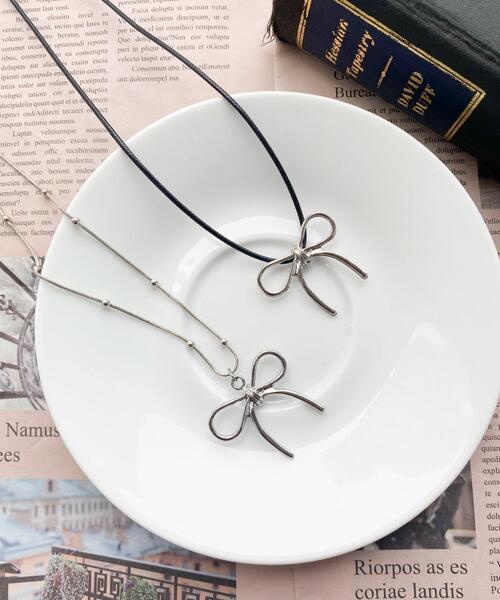 WEGO（ウィゴー）の「WEGO/リボンモチーフアソートネックレス（ネックレス・レディース・その他1/その他2・FREE）」の3枚目の写真
