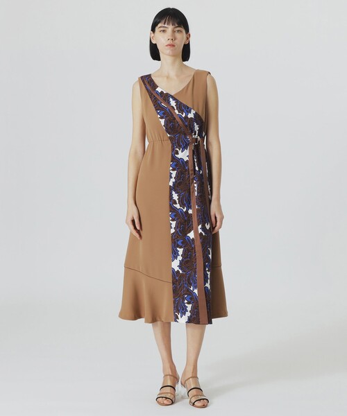 LOVELESS（ラブレス）の「【手洗い可】ブロッキングリゾートプリントワンピース（ワンピース・レディース・ベージュ系その他・36/34）」の8枚目の写真