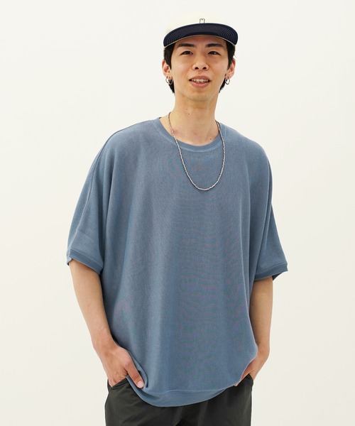 (Never) Acquiesce(ネバーアクイース)の「ミラノリブドルマンクルーTシャツ(Tシャツ/カットソー・メンズ・ダークブルー/ホワイト/グリーン/グレー系/ブラック/グレイッシュベージュ/ワイン/ブラウン/チャコール・MEDIUM/LARGE)」の1枚目の写真