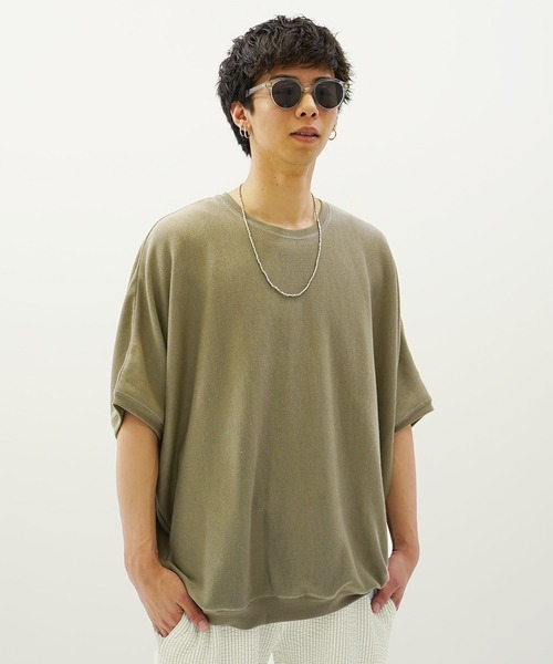 (Never) Acquiesce(ネバーアクイース)の「ミラノリブドルマンクルーTシャツ(Tシャツ/カットソー・メンズ・ダークブルー/ホワイト/グリーン/グレー系/ブラック/グレイッシュベージュ/ワイン/ブラウン/チャコール・MEDIUM/LARGE)」の7枚目の写真