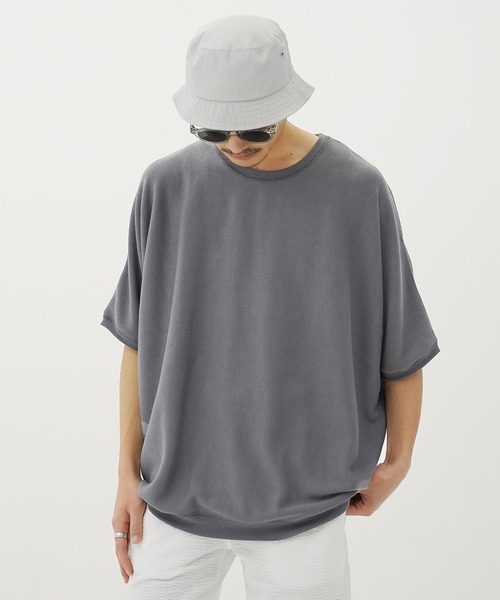 (Never) Acquiesce(ネバーアクイース)の「ミラノリブドルマンクルーTシャツ(Tシャツ/カットソー・メンズ・ダークブルー/ホワイト/グリーン/グレー系/ブラック/グレイッシュベージュ/ワイン/ブラウン/チャコール・MEDIUM/LARGE)」の4枚目の写真