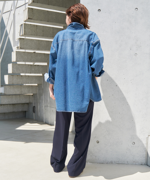 SLOBE IENA(スローブイエナ)の「《WEB限定/追加3》ダブルクロスイージードロストテーパード(スラックス・レディース・ブラック/ネイビー・40/36/38)」の10枚目の写真