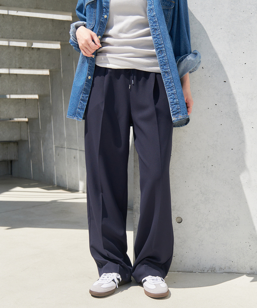 SLOBE IENA(スローブイエナ)の「《WEB限定/追加3》ダブルクロスイージードロストテーパード(スラックス・レディース・ブラック/ネイビー・40/36/38)」の12枚目の写真