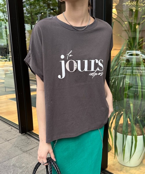 専用出品【DOUDOU】ThrowロゴTEE　ショルダーオープンブラウス