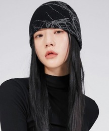 FLAREUP | 韓国ブランド FLAREUP フレアアップ Chaos Knit Beanie ニット帽 総柄ビーニー 深め 帽子 韓国ファッション ストリートファッション テック系ファッション(ニットキャップ/ビーニー)