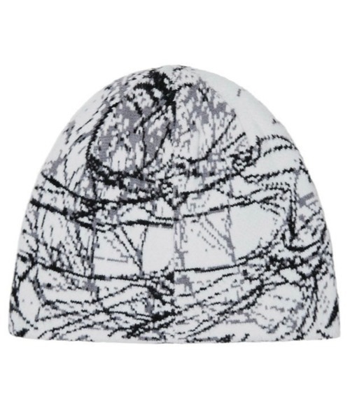 FLAREUP（フレアアップ）の「韓国ブランド FLAREUP フレアアップ Chaos Knit Beanie ニット帽 総柄ビーニー 深め 帽子 韓国ファッション ストリートファッション テック系ファッション（ニットキャップ/ビーニー・メンズ・ブラック/オフホワイト・ONE SIZE）」の6枚目の写真