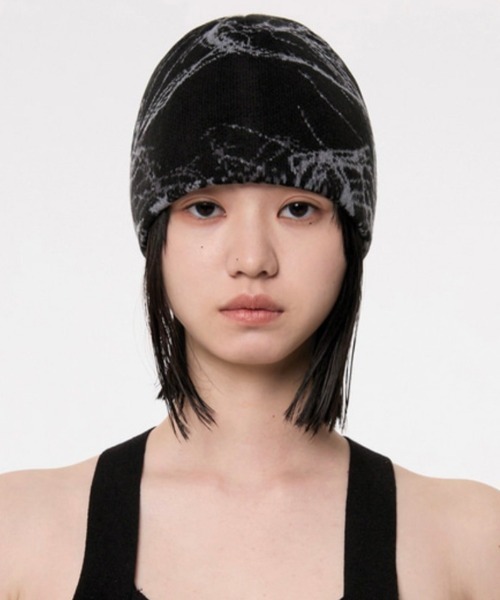 FLARE UP chaos knit beanie FLAREUP Chaos Knit Beanie （FL-715） BLACK - メルカリ