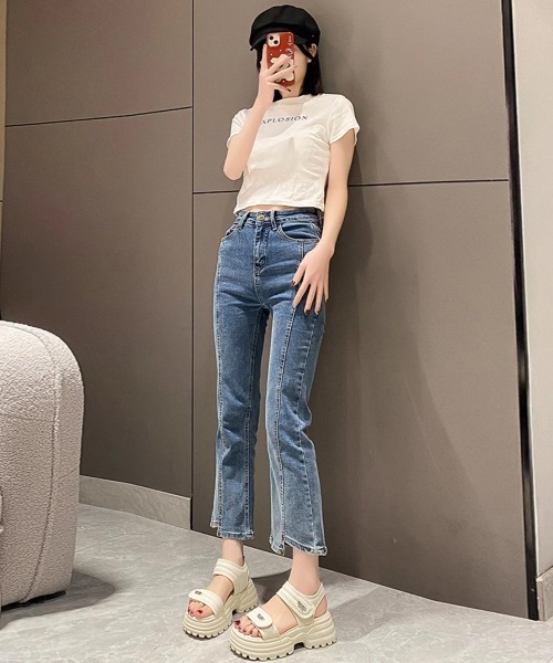 Miniministore(ミニミニストア)の「厚底ベルクロサンダル スポーツサンダル夏(サンダル・レディース・アイボリー/ベージュ/ブラック・23.5cm/23.0cm/22.5cm/24.0cm/24.5cm)」の20枚目の写真